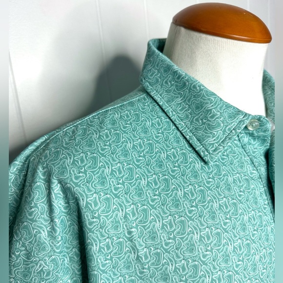 Genteal “Green Golf” Brrr Printed Performance Polo Shirt - Picture 6 of 11